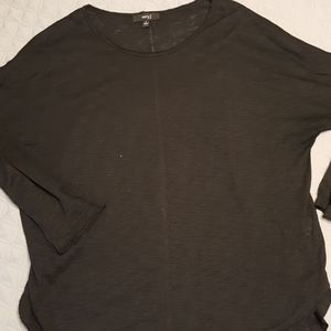 Sheer black dolman sleeve shirt